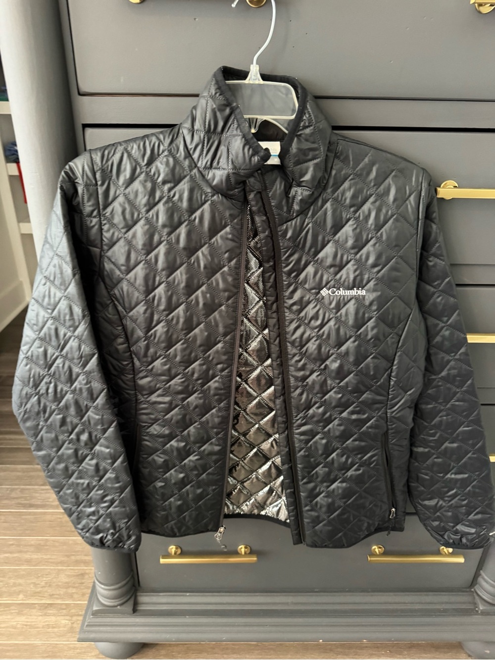 Columbia Black Quilted Packable Jacket